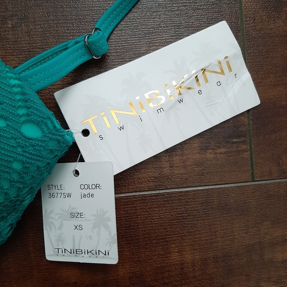 COPY - TiniBikini Cut Out Jade Swimsuit NWT Size … - Picture 9 of 11